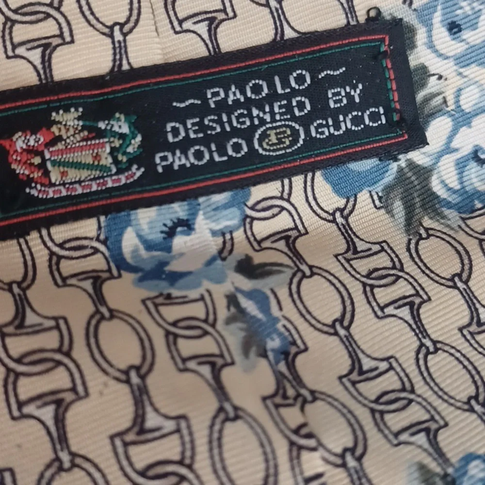 Vintage Paolo Gucci Silk Horse Bit Tie